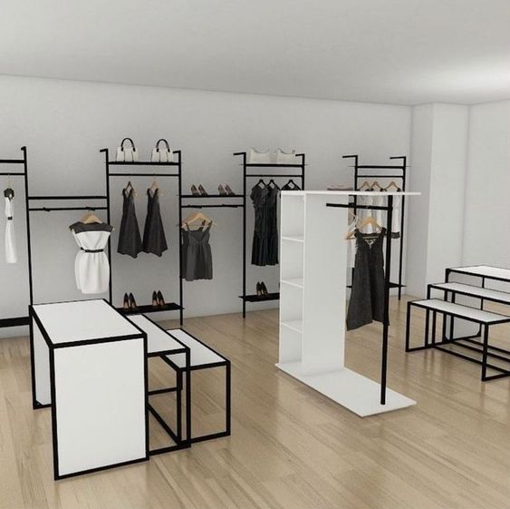 Thi công giá treo đồ shop quần áo