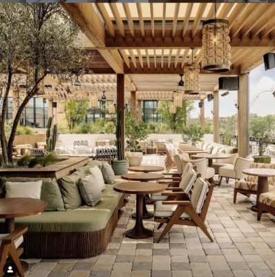 Nội thất quán cà phê sân vườn đẹp