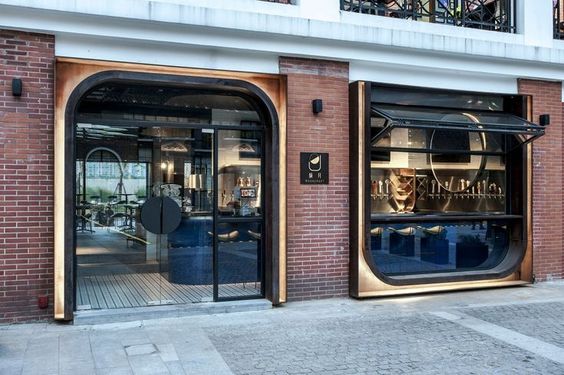 Thiết kế cổng quán cà phê đẹp mắt