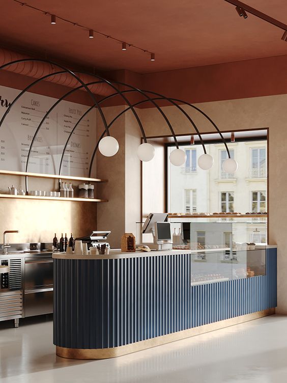 Thiết kế quầy quán cà phê cao cấp