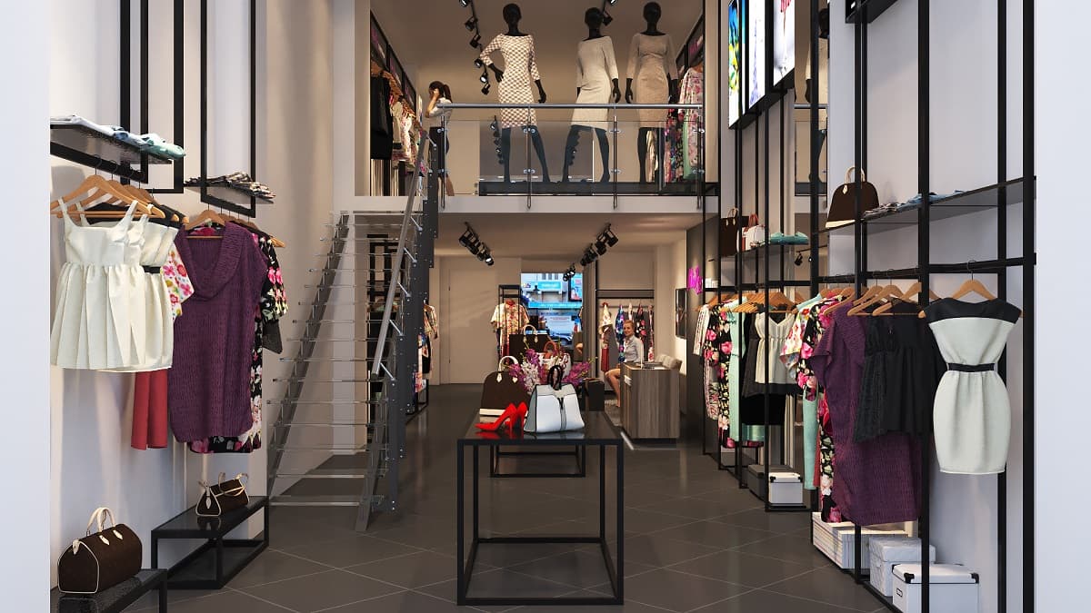 Bố trí không gian khoa học - Tiêu chuẩn khoa học khi thiết kế cửa hàng quần áo 2 tầng tại Đà Nẵng