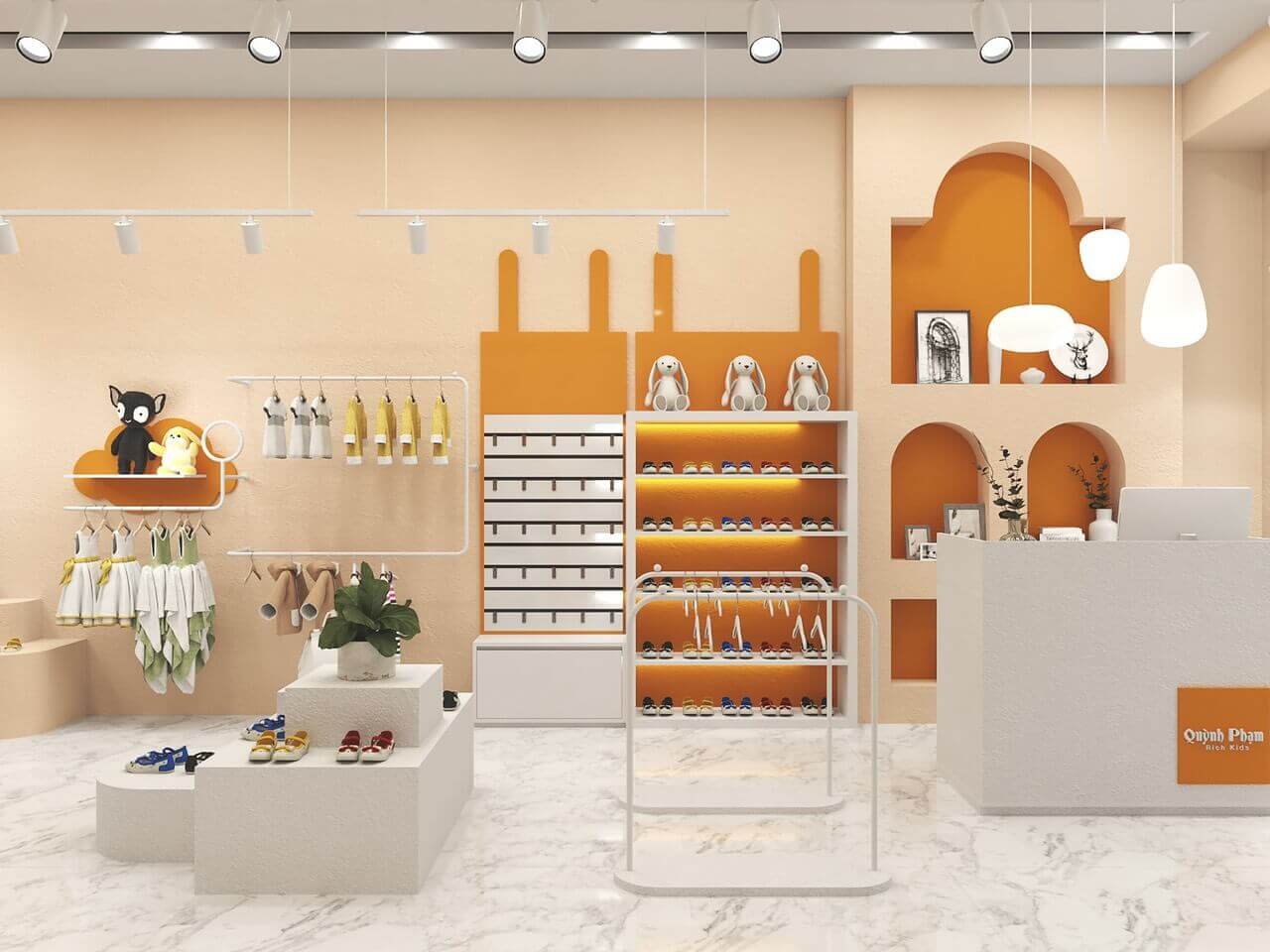 Lựa chọn chất liệu của nội thất trong cửa hàng