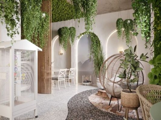 Thiết kế quán cà phê xanh tiết kiệm chi phí