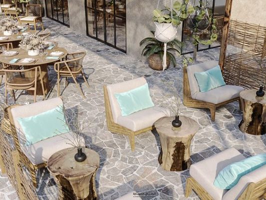 Thiết kế quán cà phê mộc sang trọng