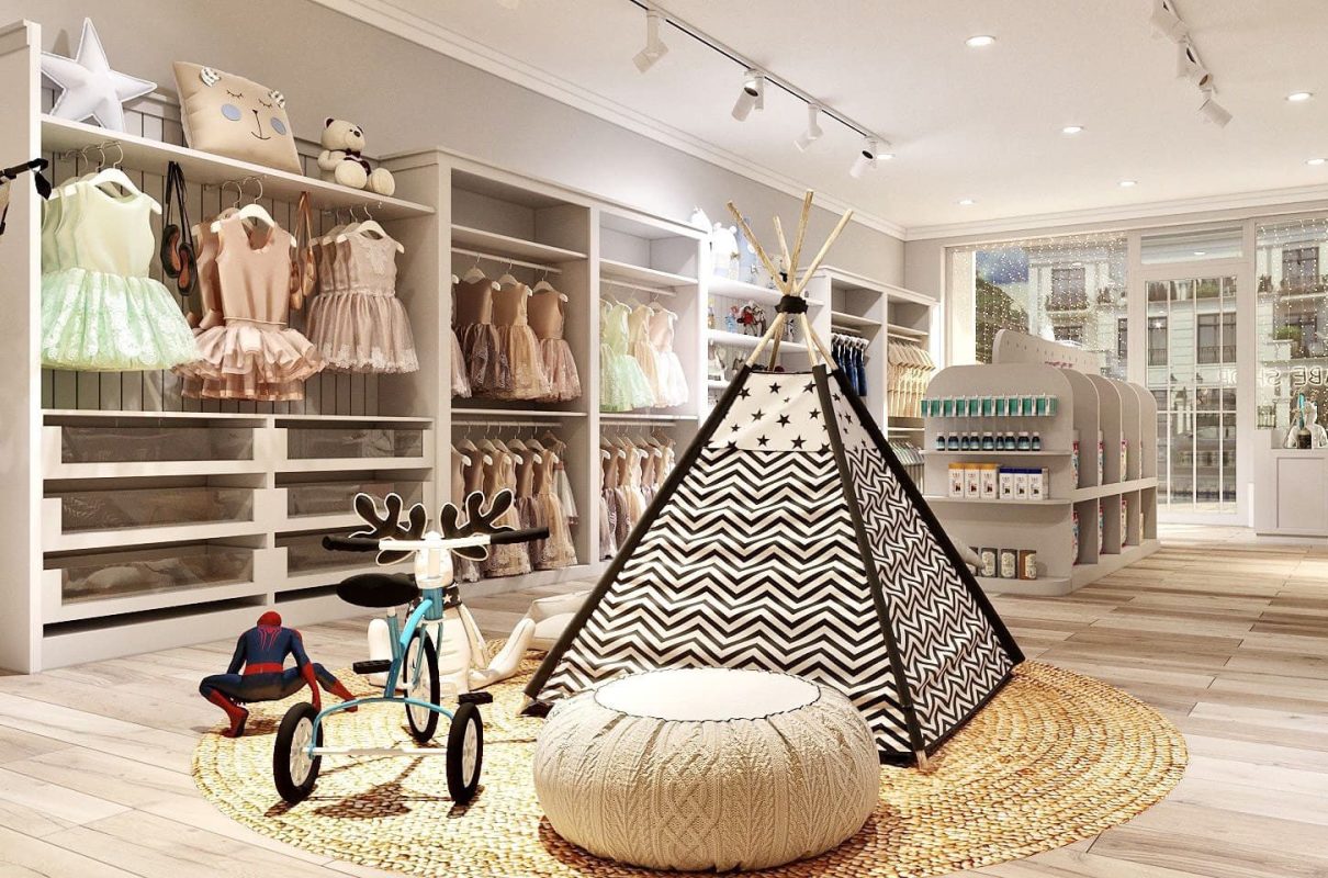 thiết kế cửa hàng sữa bỉm tại đà nẵng